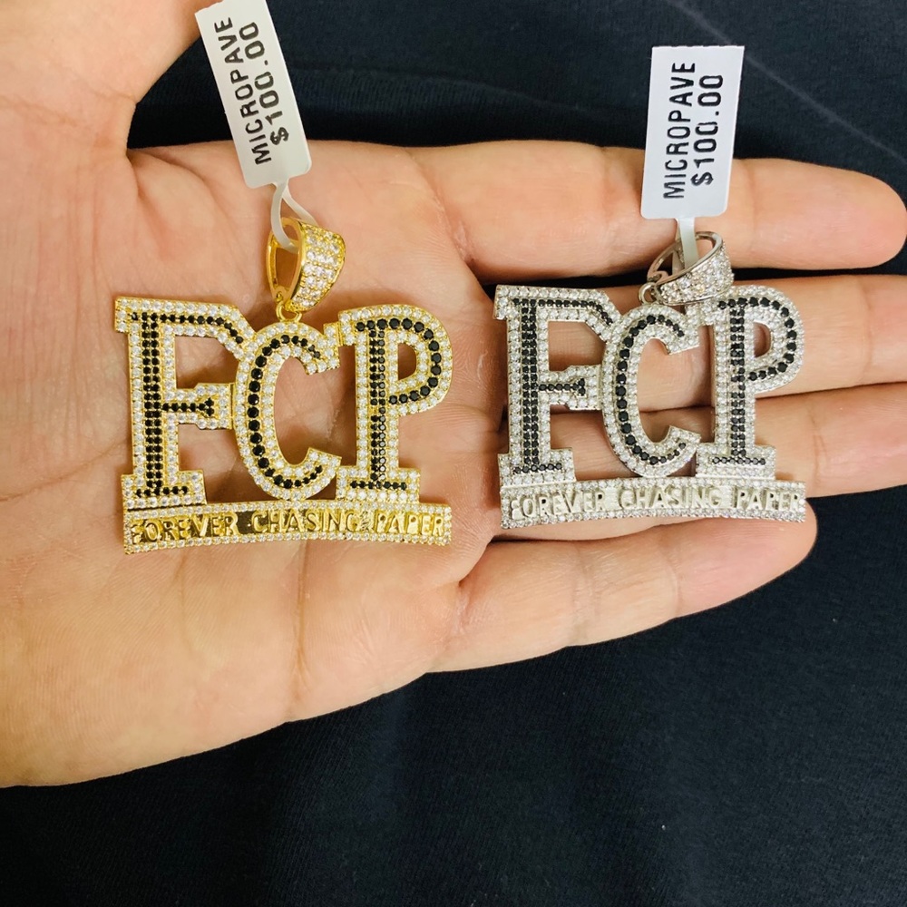 Gold Finish FCP Forever Chasing Paper Pendant